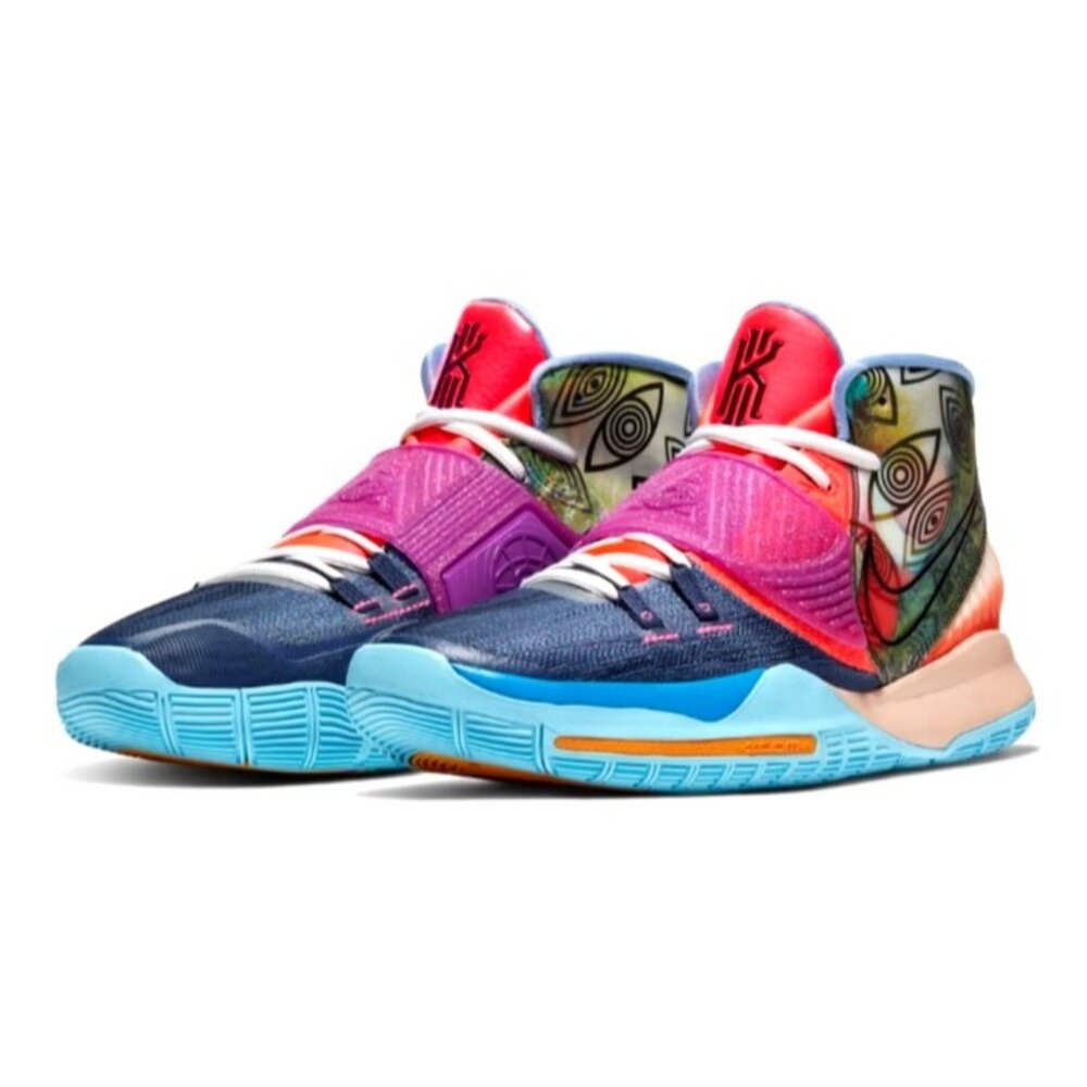 Nike Kyrie 6 Unite The World Basketball Shoes Multicolor Boys Size 4Y